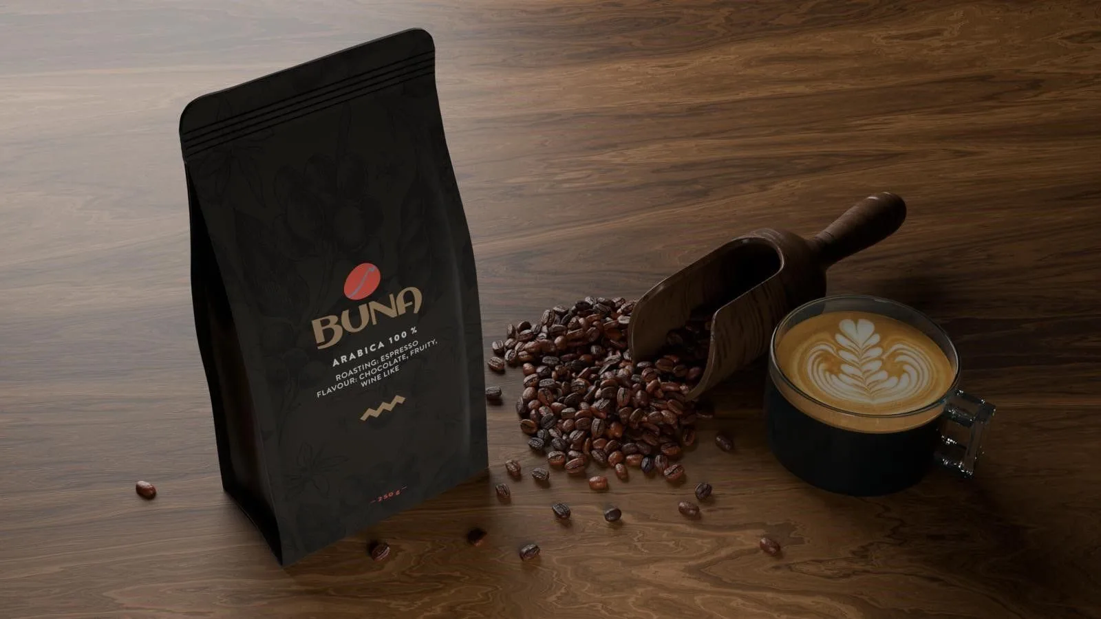 BUNA Espresso mit frisch gerösteten Kaffeebohnen